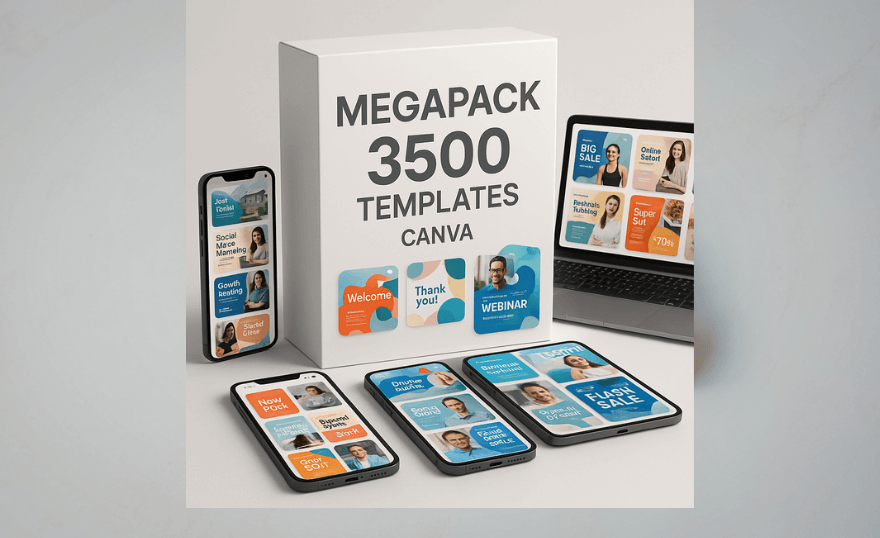 Mega Pack 3500 Templates Canva