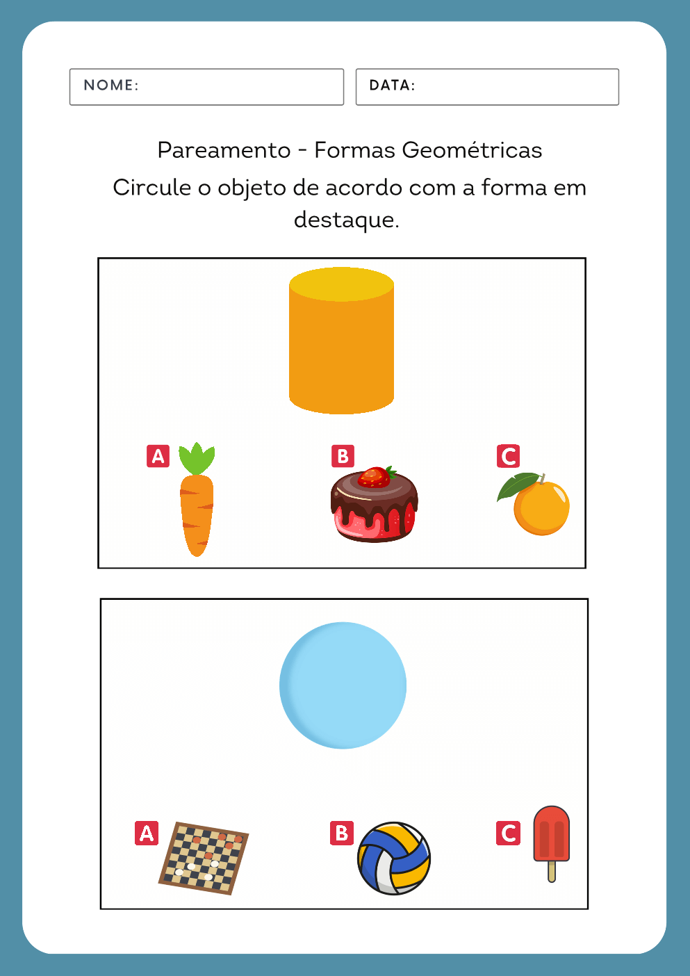 Atividade adaptada para autismo